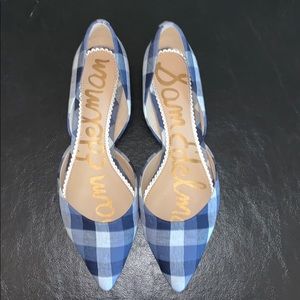 Sam Edelman- Blue Plaid Flats